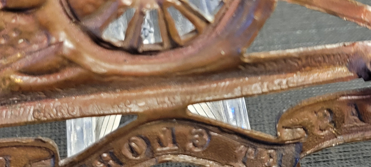Canadian Field Artillery Officer's Cap Badge in browning finish 2