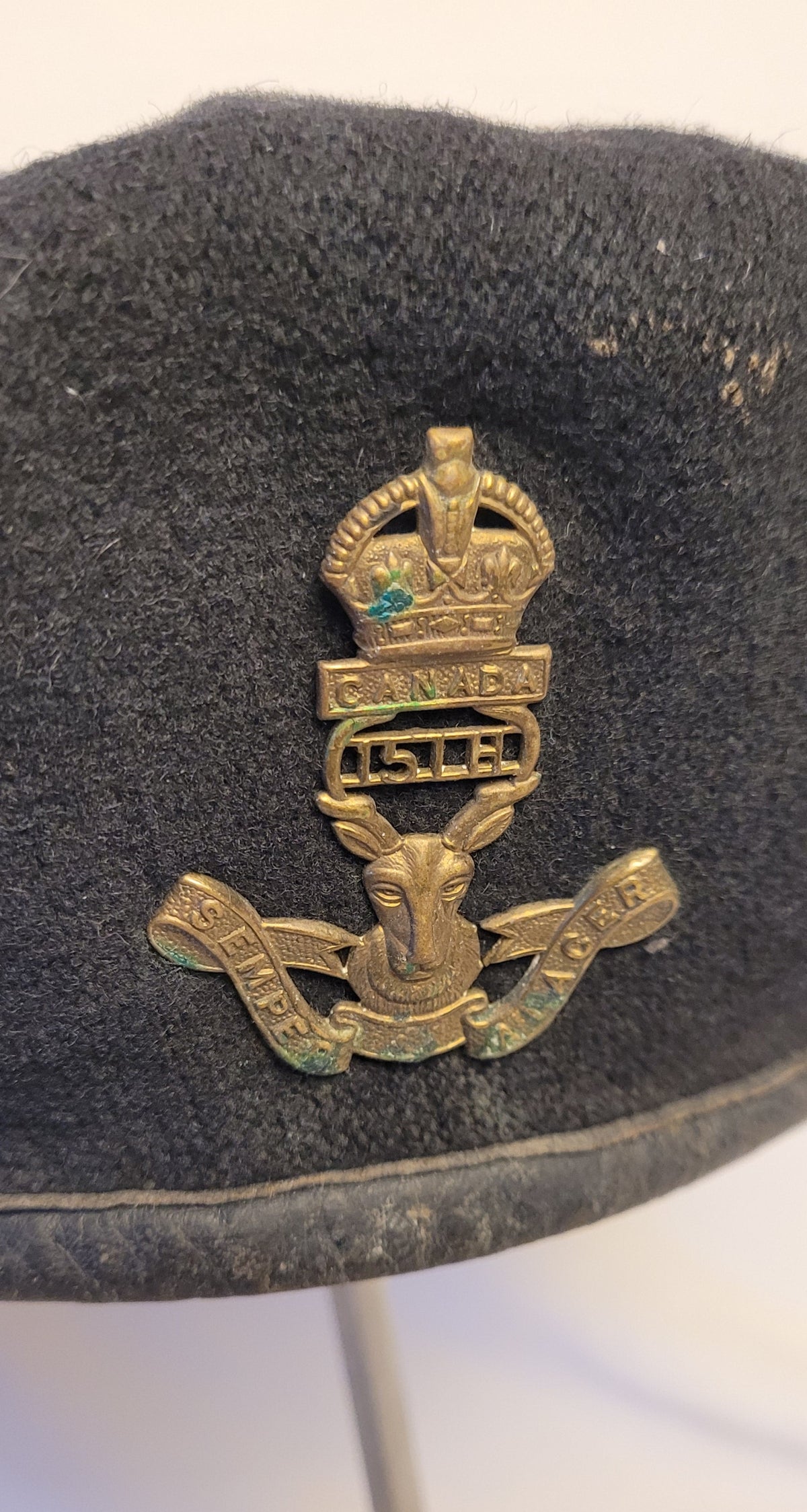 Canadian armoured armored corps beret c broad arrow ww2 1