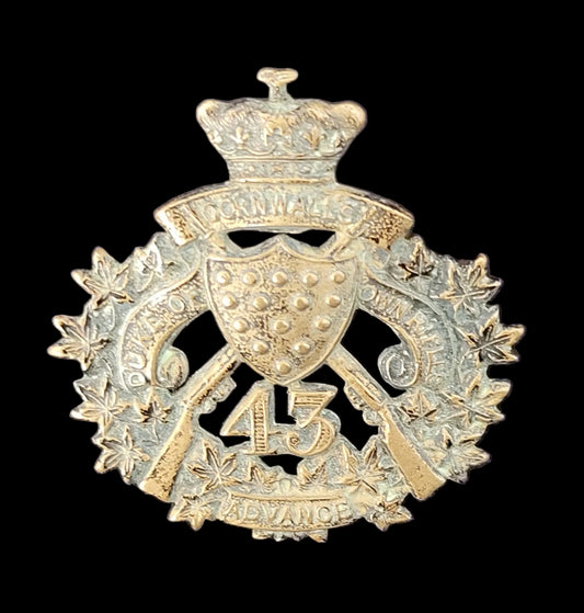 Collar Badge to the 43rd Duke of Corwall's Own Rifles
