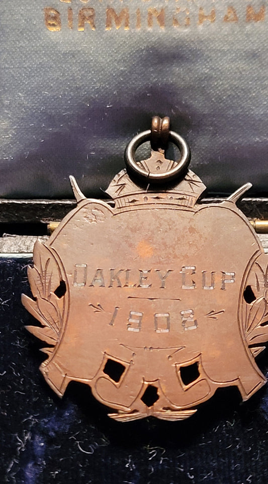 County of Sussex Rifle Association Oakley Cup Medallion 1908 obverse