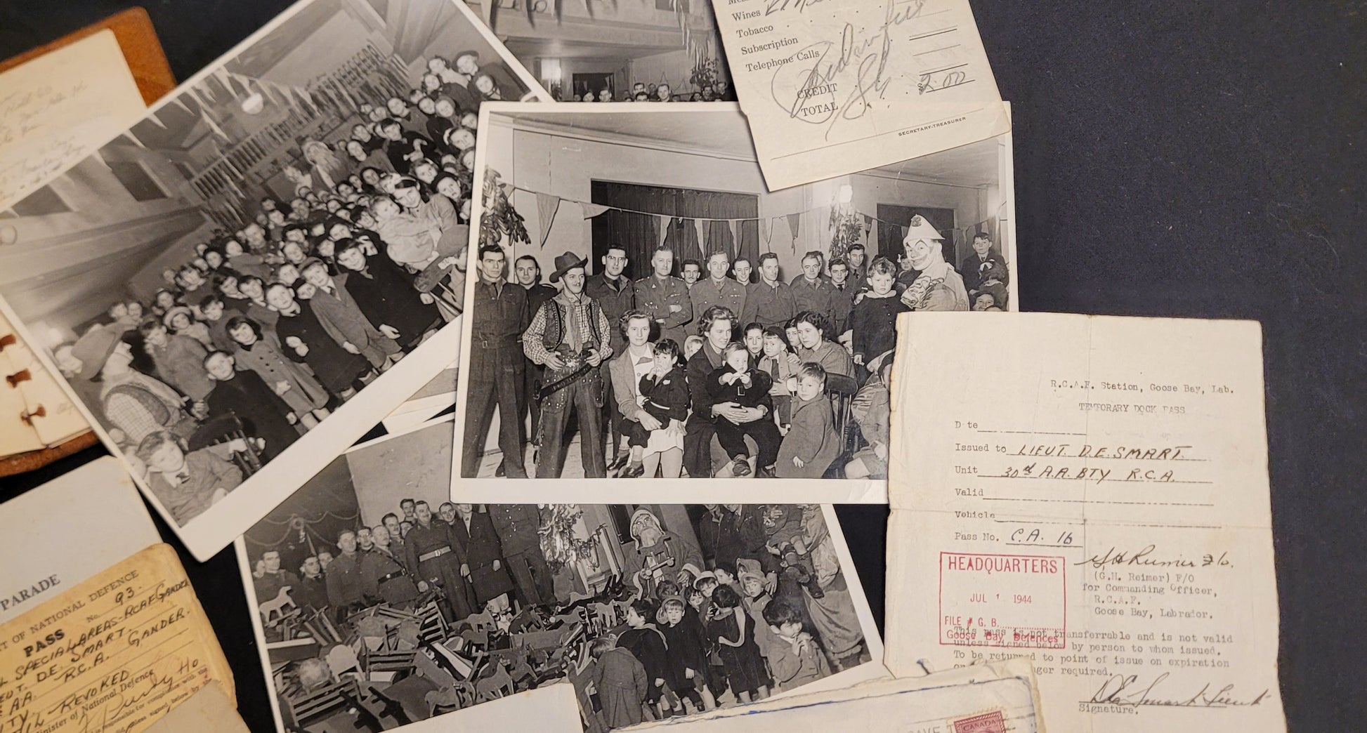 Ephemera and photos Lt. Douglas Smart RCA Royal Canadian Artillery 1