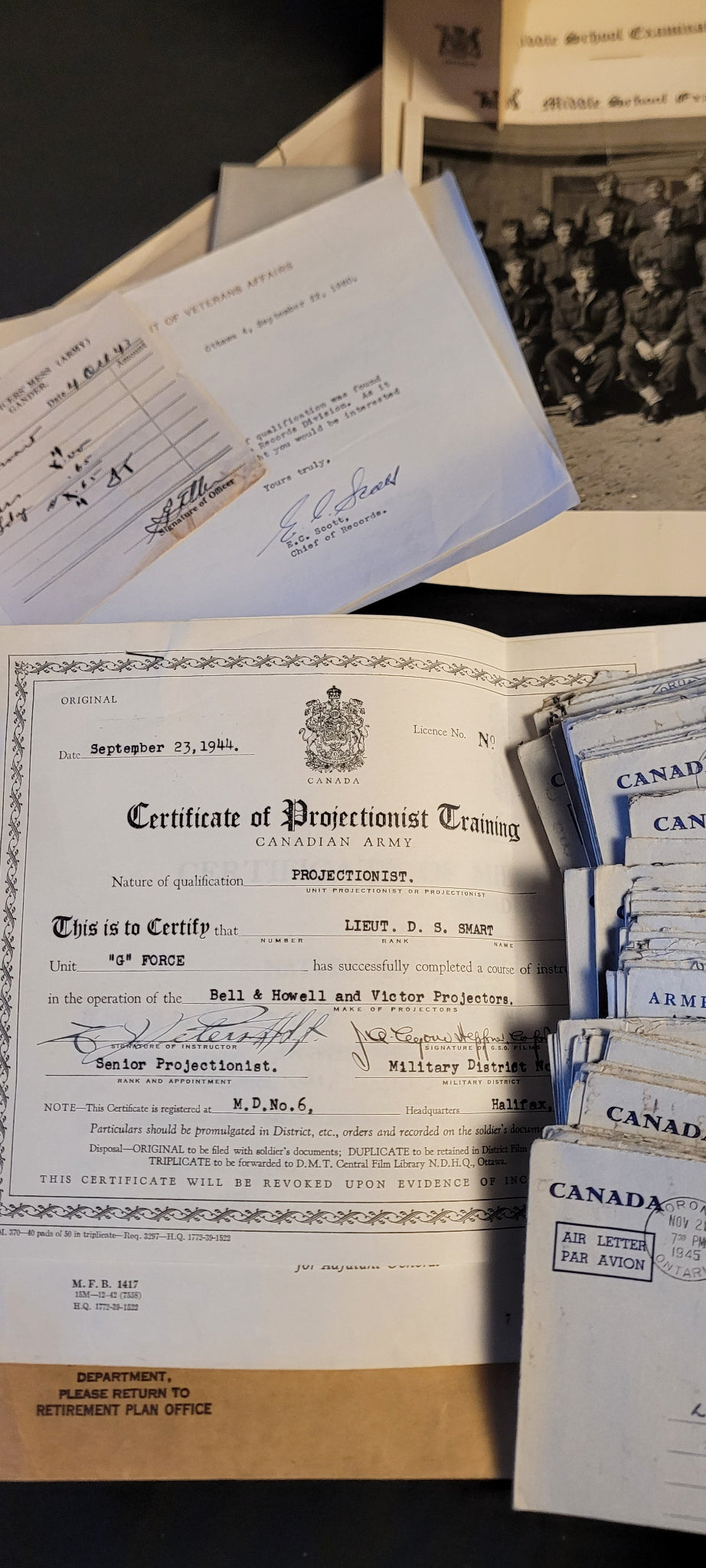 Ephemera and photos Lt. Douglas Smart RCA Royal Canadian Artillery 4