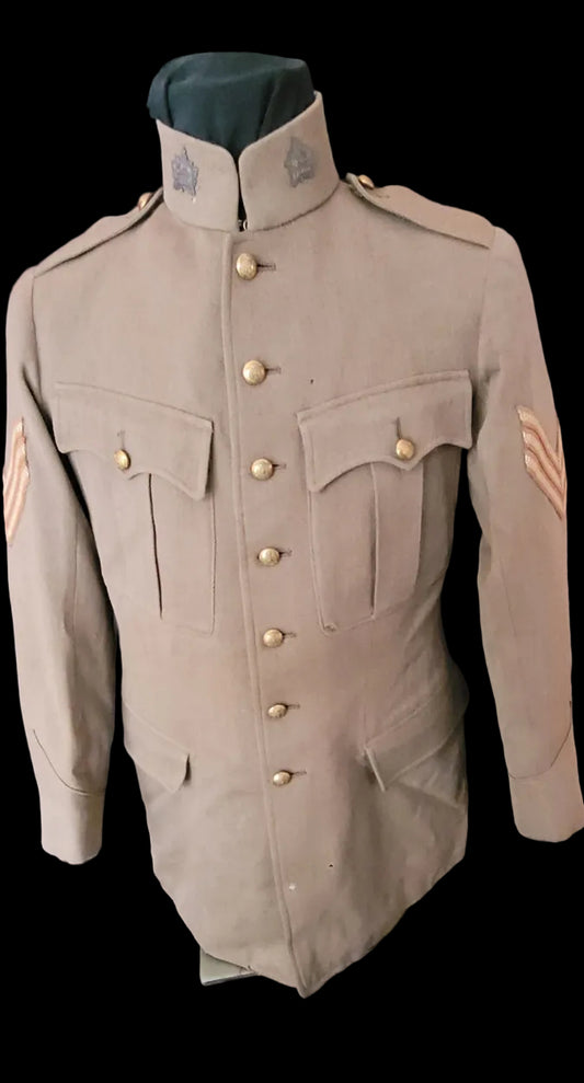 WW1 Named 1903 Pattern Seven Button Tunic to a Sergeant in the Canadian Army Medical Corps CAMC