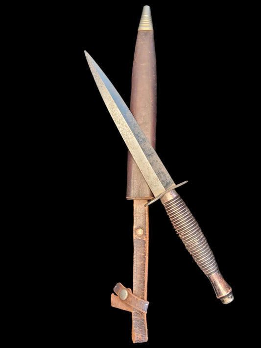 Post-WW2 Fairbairn Sykes F/S Fighting Knife with Scabbard
