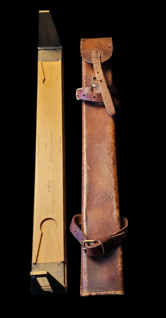 Pre-WW1 Artillery Range Finding Tool with Leather Case 1911/1917
