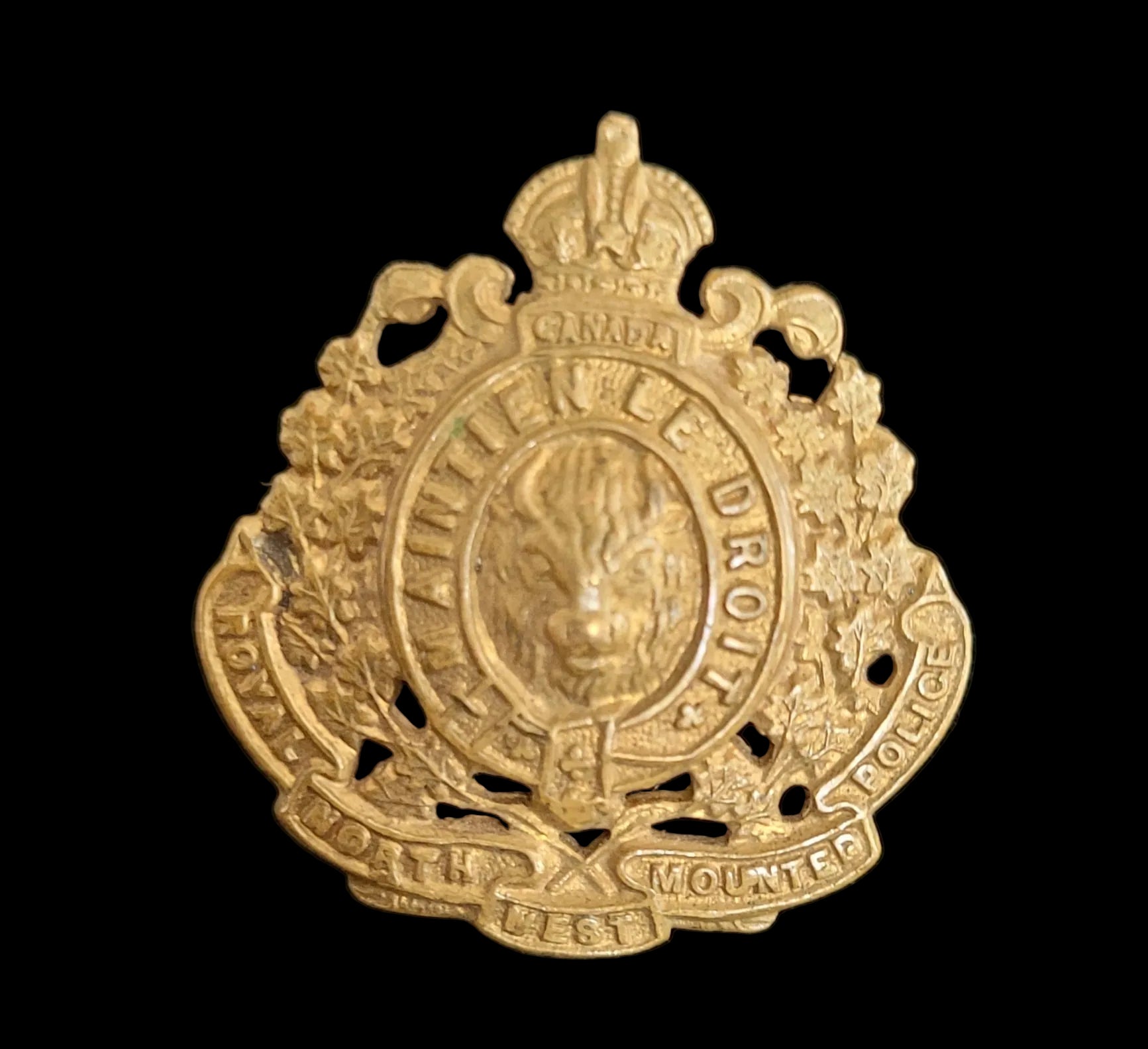 Pre-WW1 Collar Badge to the Royal North West Mounted Police