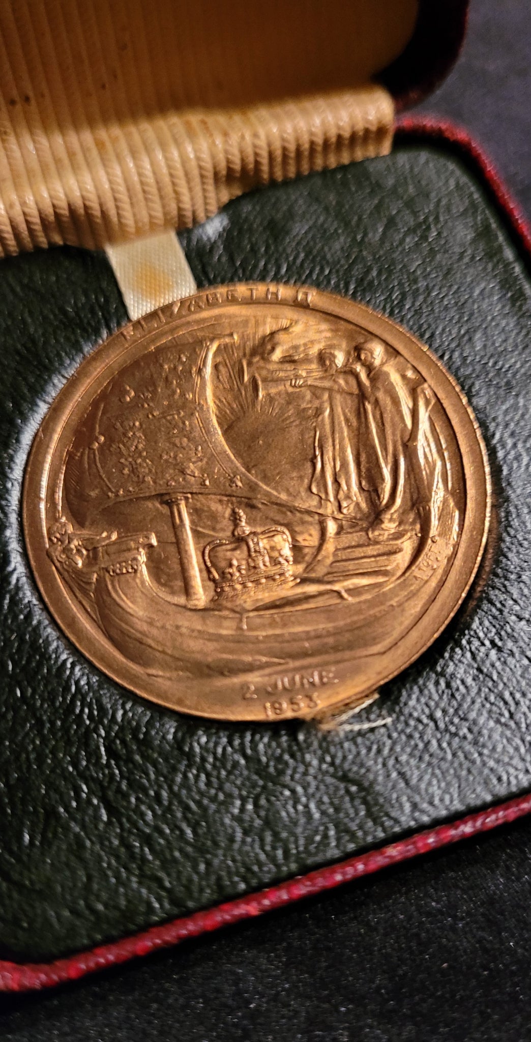 Queen Elizabeth II Coronation Medallion with Box