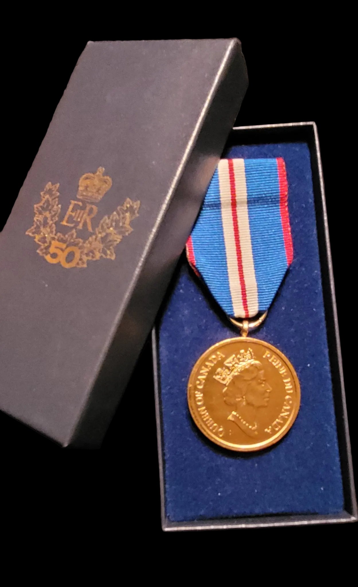 Queen Elizabeth II Golden Jubilee Medal in Original Box