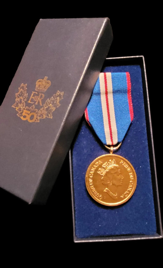 Queen Elizabeth II Golden Jubilee Medal in Original Box