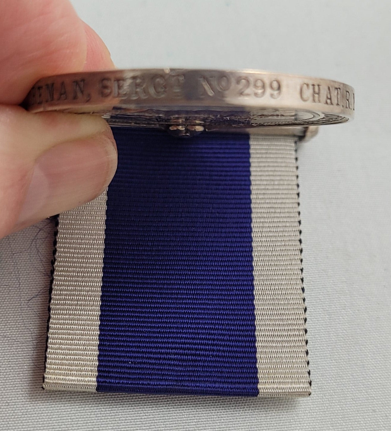 Queen Victoria Naval Long Service and Good Conduct Medal to Sgt. George Foreman Named 2