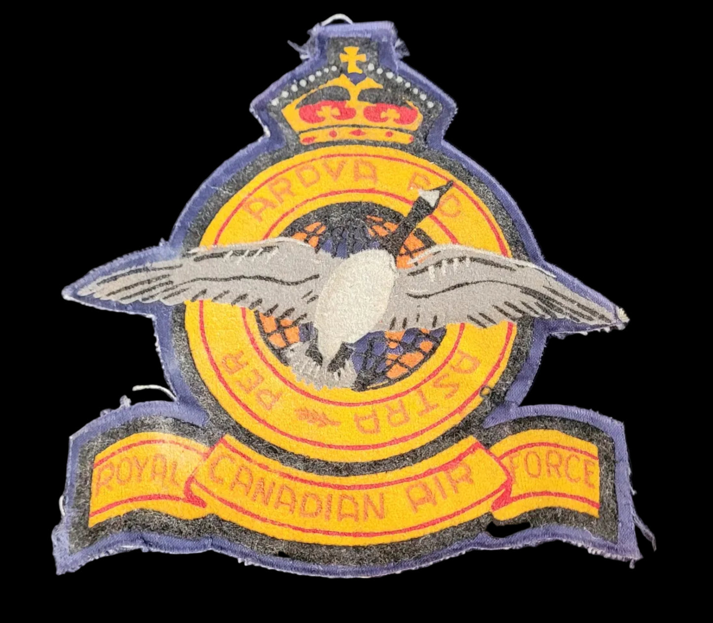 RCAF Painted Canvas and Felt Patch, Possibly Goose Bay