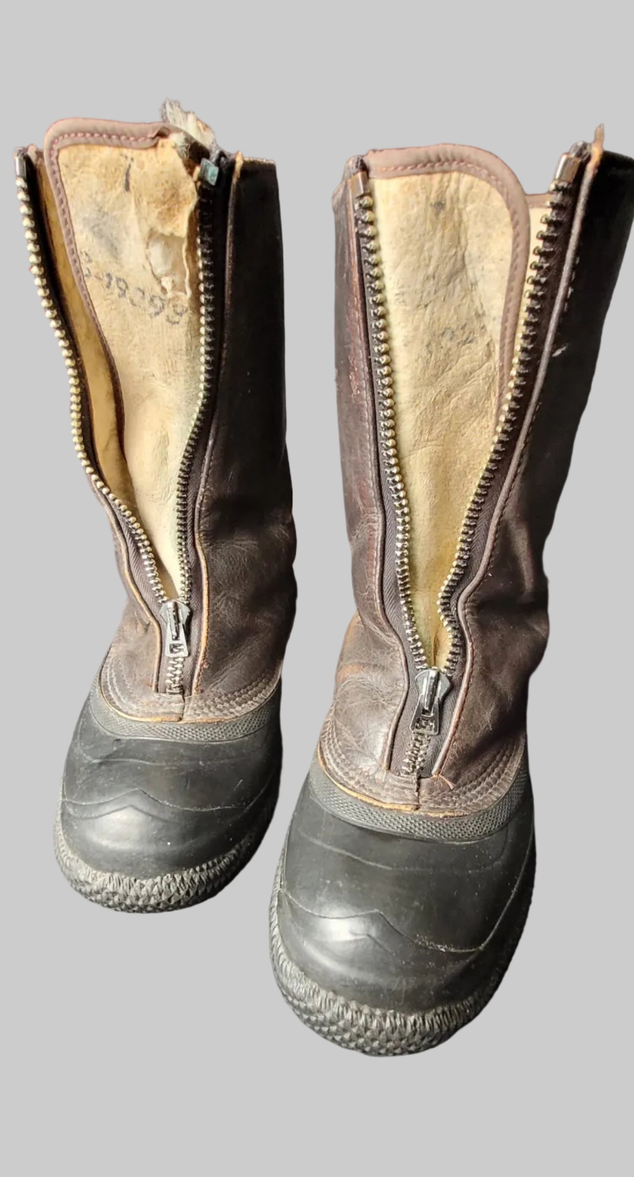 RCAF RAF BCATP flight boots leather rubber 3