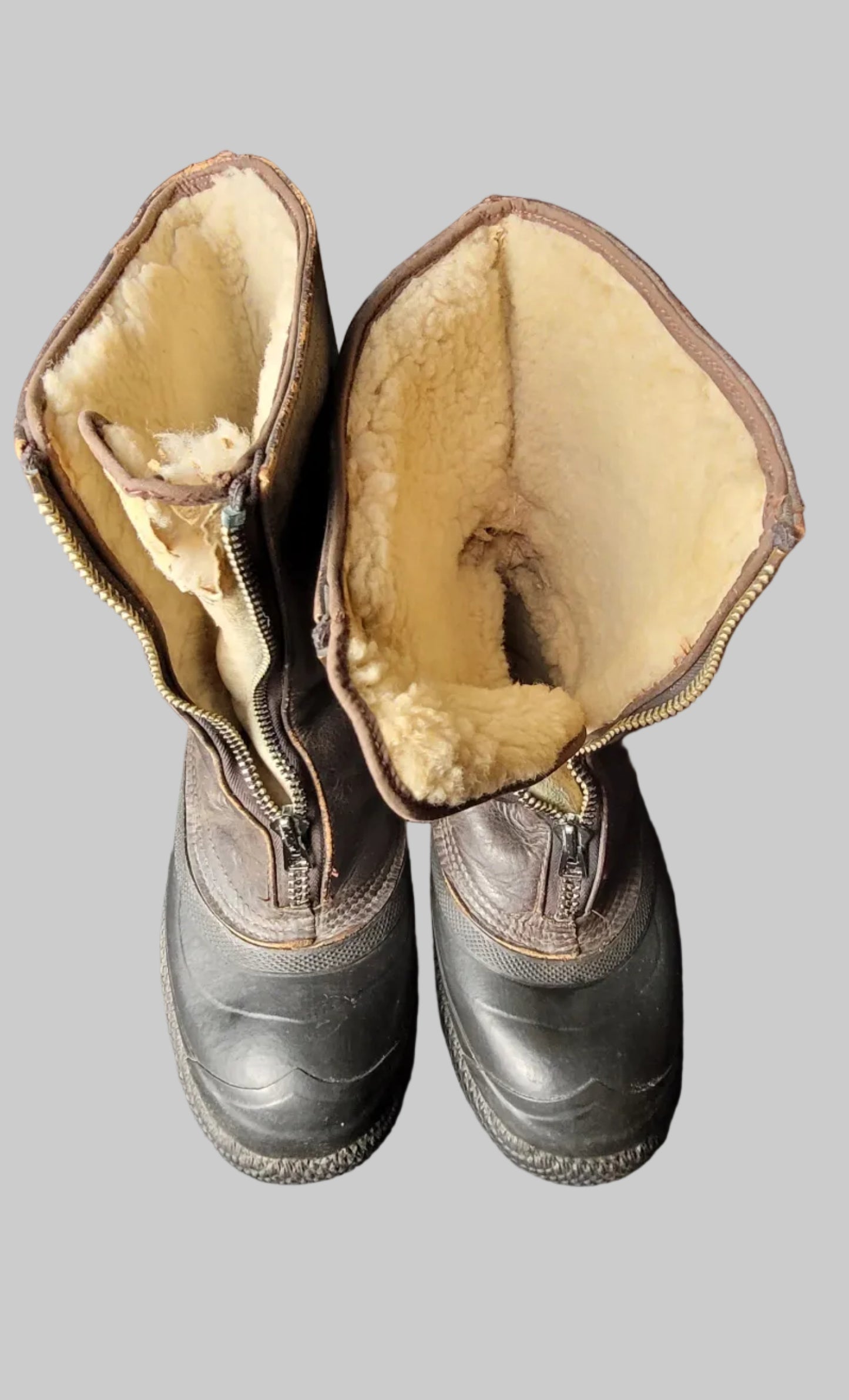 RCAF RAF BCATP flight boots leather rubber 6