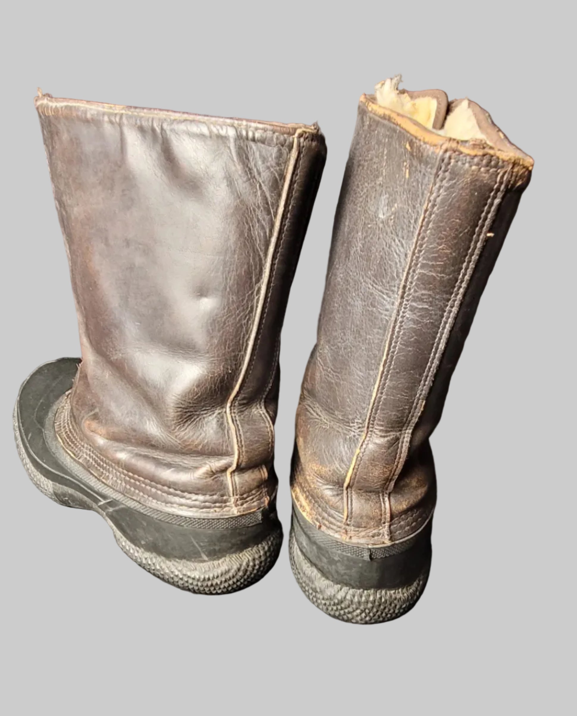 RCAF RAF BCATP flight boots leather rubber 7