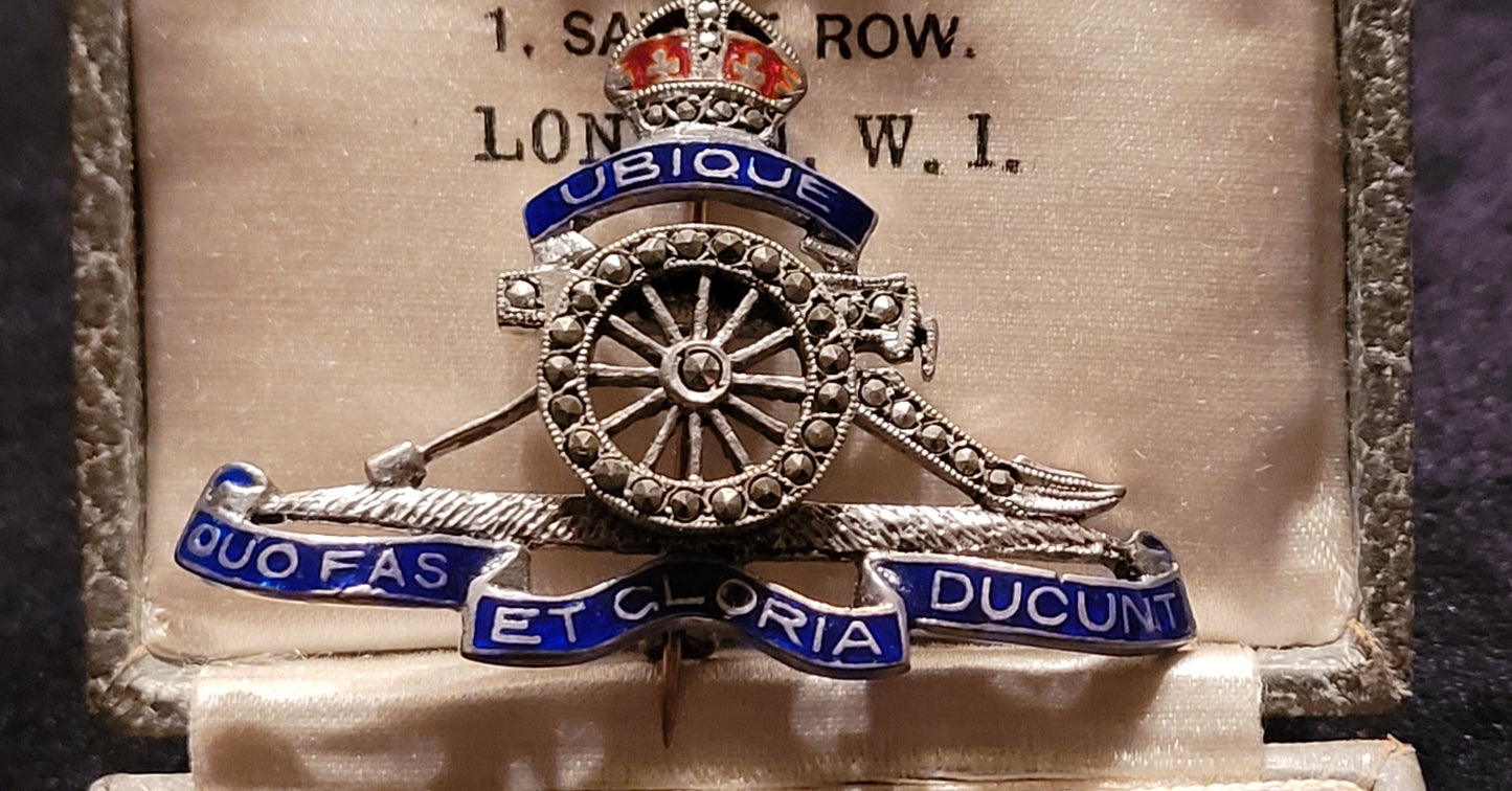 Royal Artillery Sweetheart Pin in Original Box