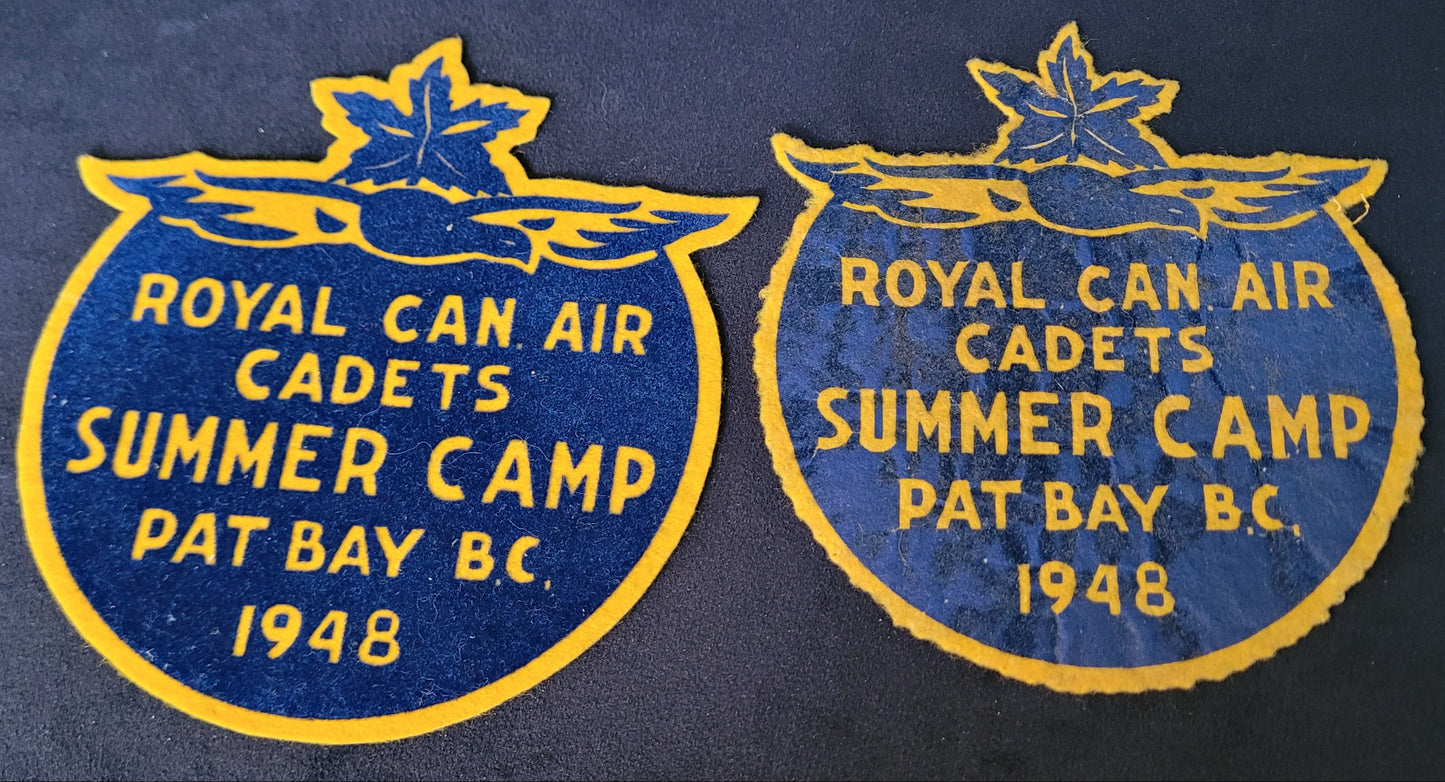 Royal Canadian Air Cadets Summer Camp, Pat Bay B.C. 1948 Patches