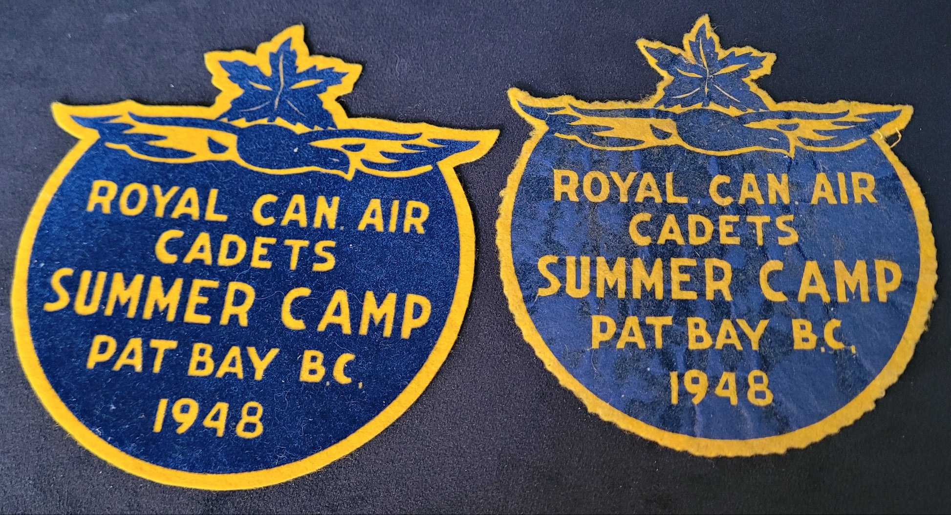 Royal Canadian Air Cadets Summer Camp, Pat Bay B.C. 1948 Patches