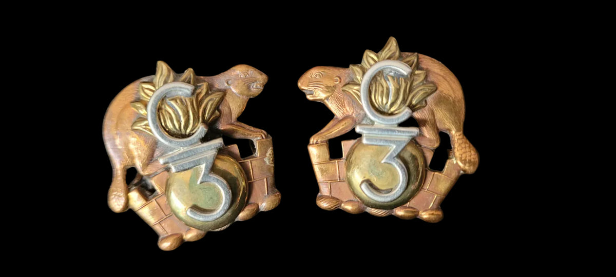 Royal Regiment of Canada 1939 collar badges C/3