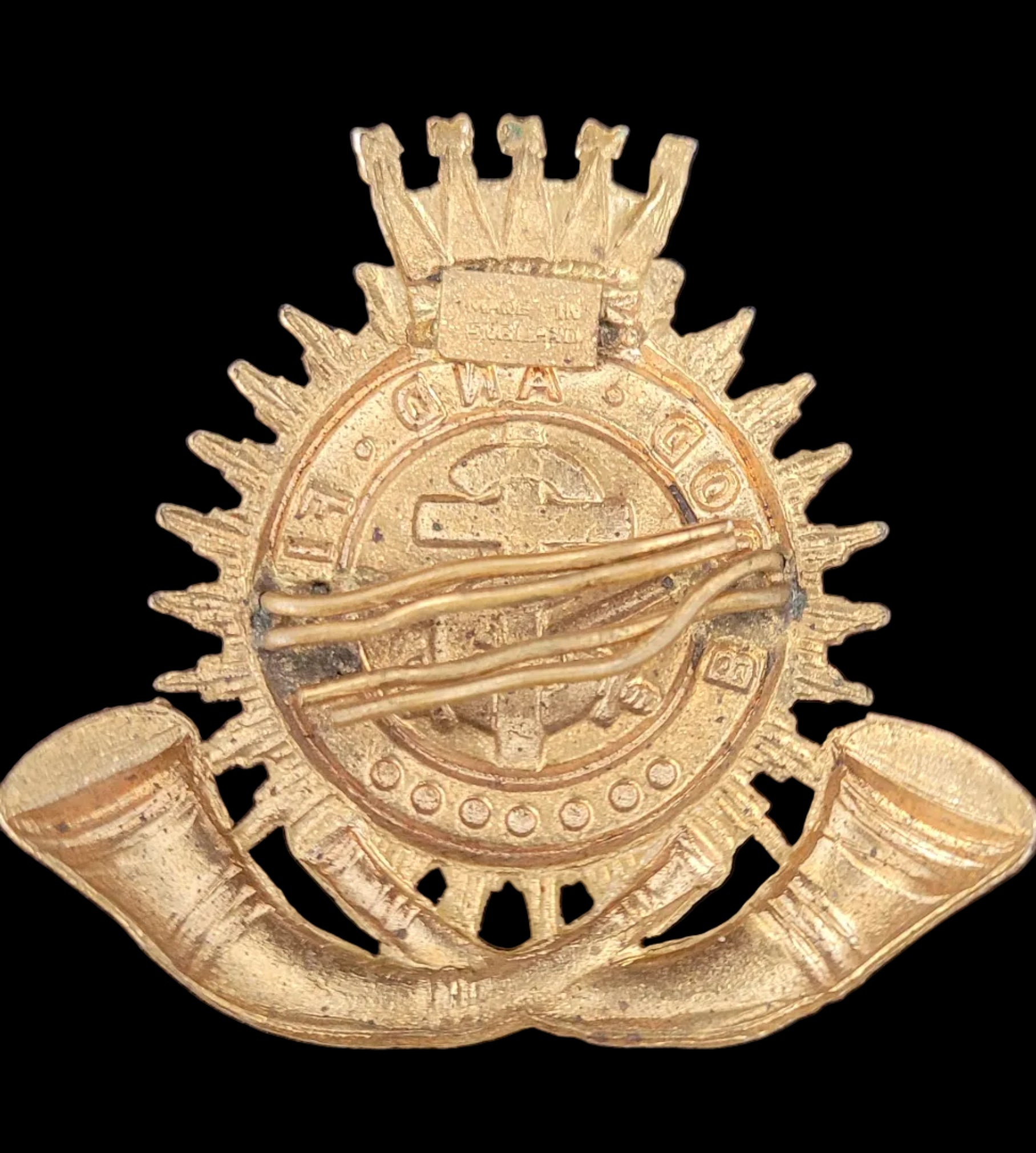Salvation Army "Blood and Fire" Cap Badge back