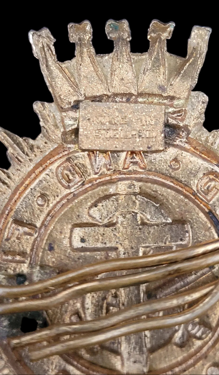 Salvation Army "Blood and Fire" Cap Badge mark