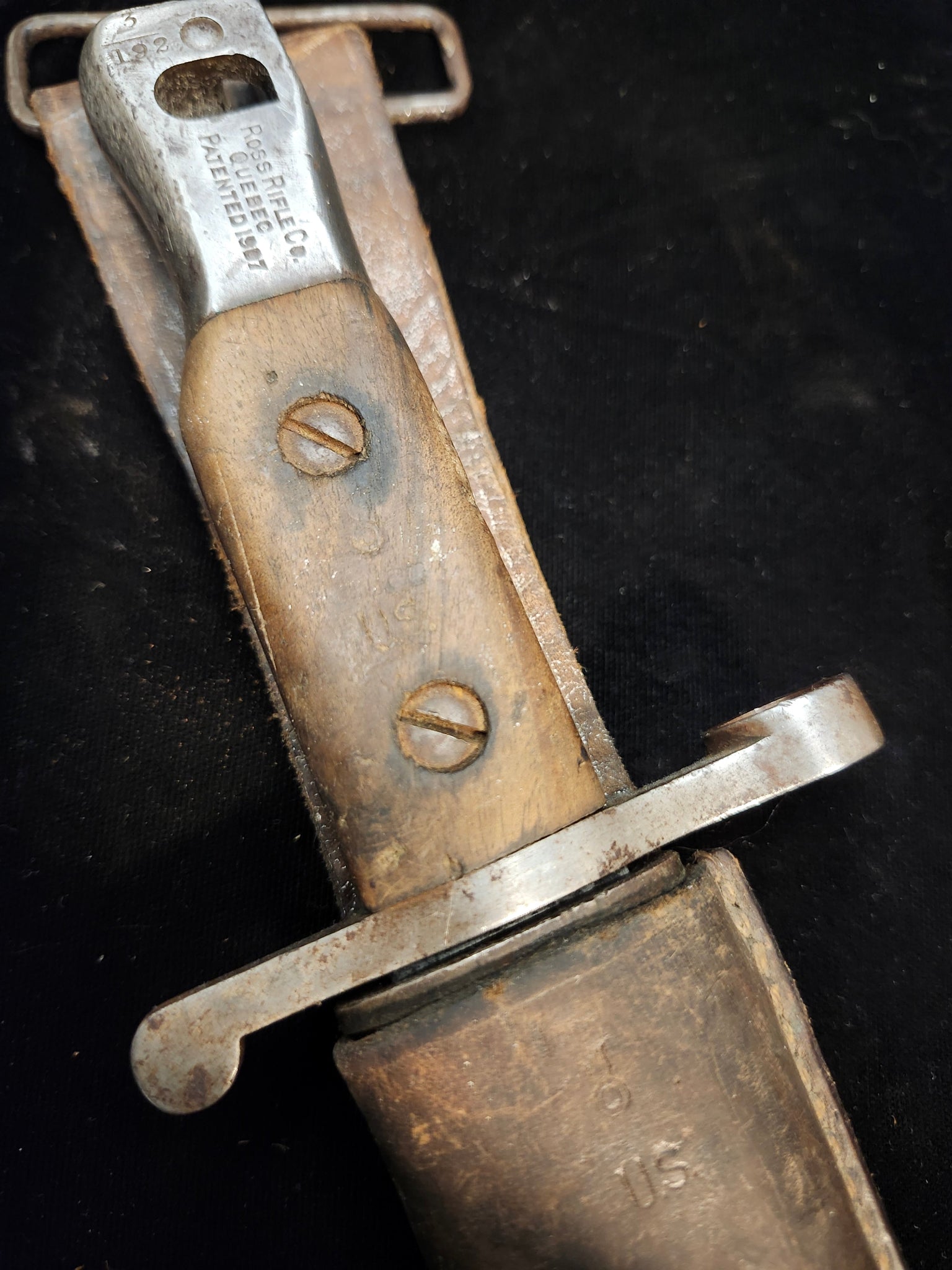 U.S. Surcharged Ross Rifle Bayonet