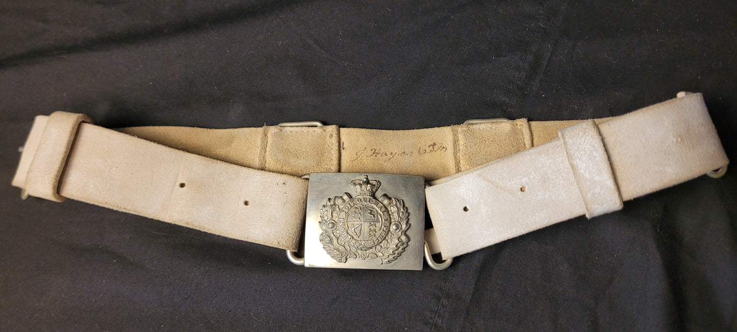 Victorian British Volunteer Artillery buff belt with buckle