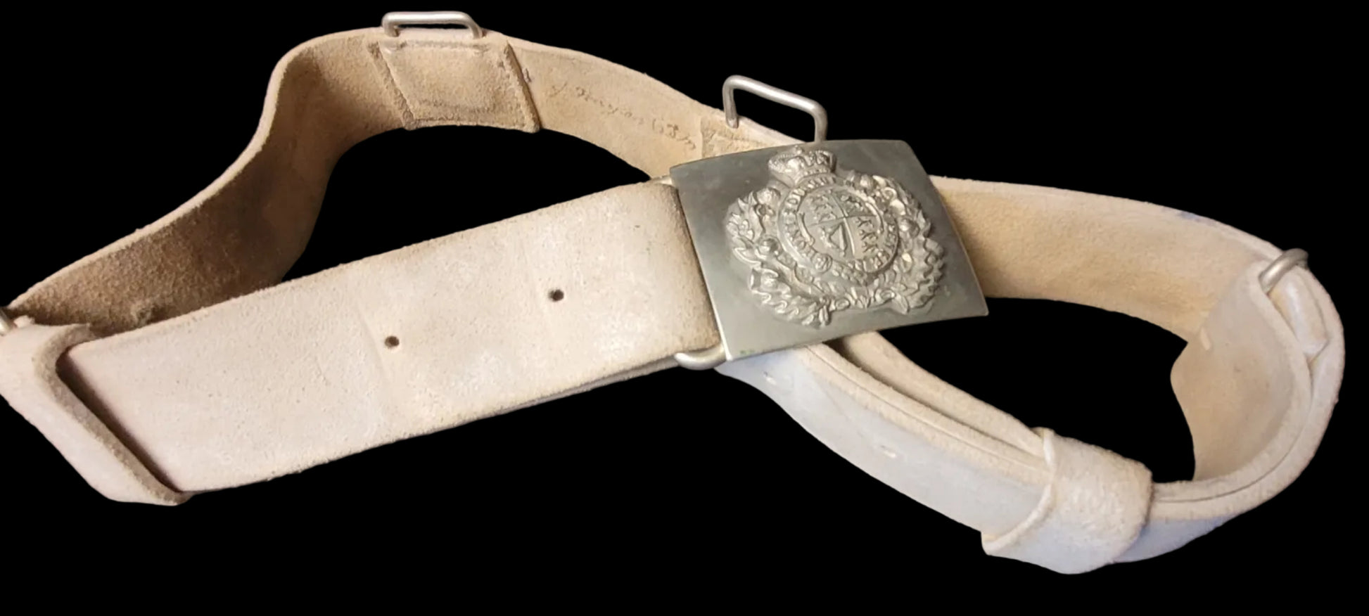 Victorian British Volunteer Artillery buff belt with buckle 5