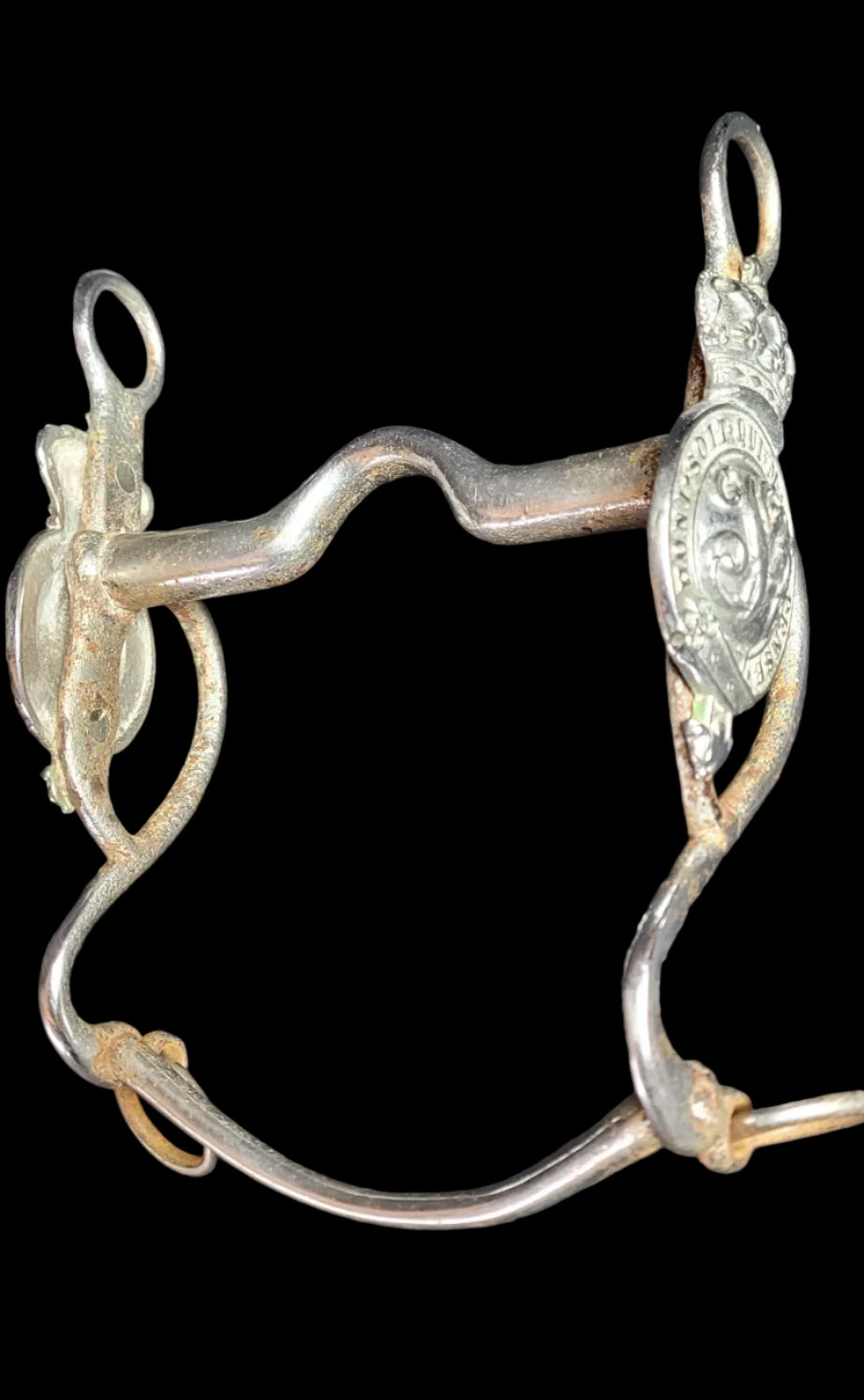 Victorian military horse bit with martingales2