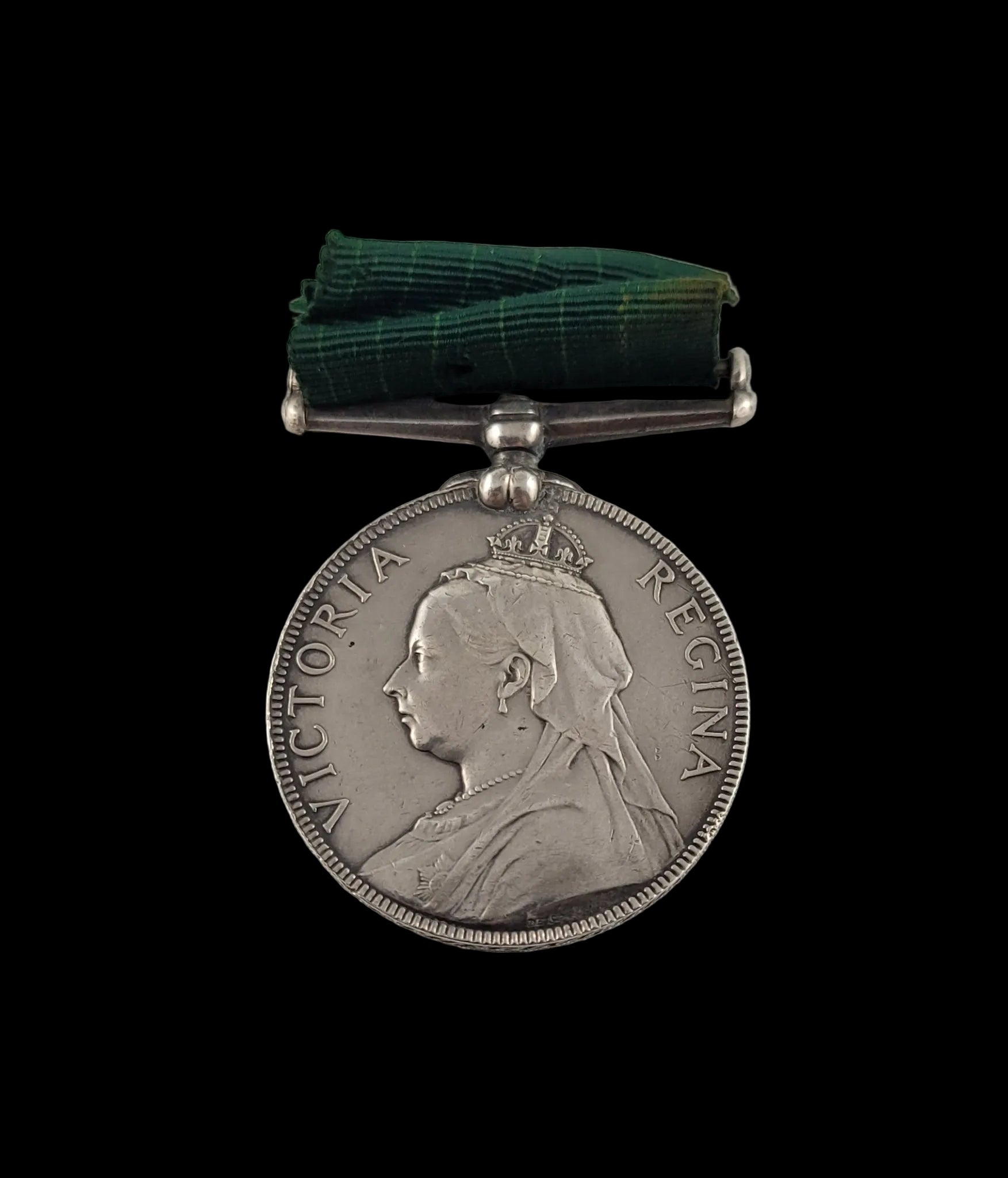 Volunteer Long Service Medal to Pvt. H. Heatherington, East Lancashire Regiment