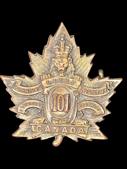 WW1 CEF 101st Battalion (Winnipeg Light Infantry) Cap Badge