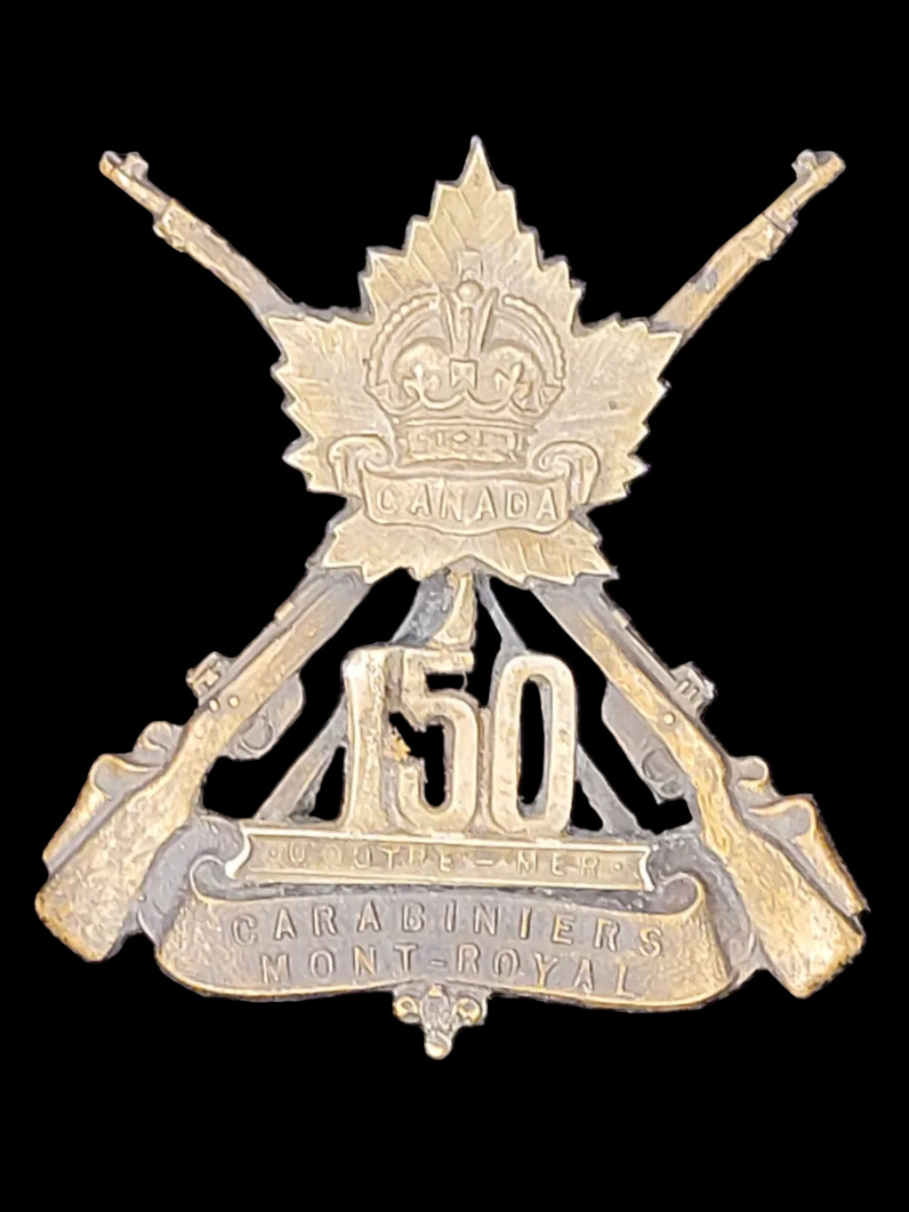 WW1 CEF 150th Battalion (Carabiniers Mont-Royal) Cap Badge