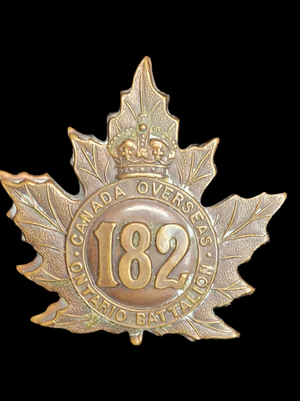 WW1 CEF 182nd Battalion (Ontario County) Cap Badge, Ellis Bros.