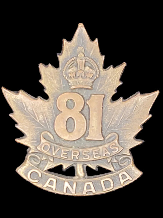 WW1 CEF 81st Battalion Cap Badge