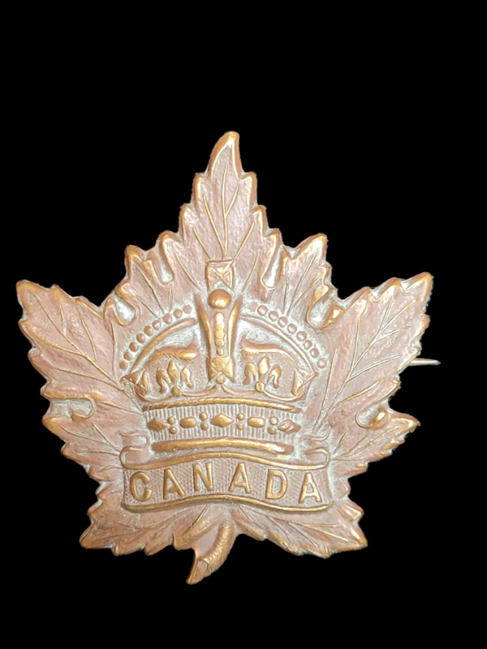 WW1 CEF General List Cap Badge, Caron Bros 1916, Pin Back