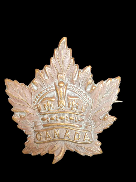 WW1 CEF General List Cap Badge, Caron Bros 1916, Pin Back