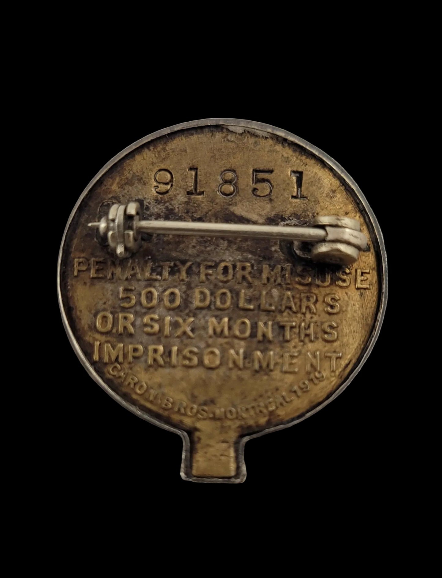 WW1 Canadian "For Honourable Service" Badge (Class C Badge) Obverse