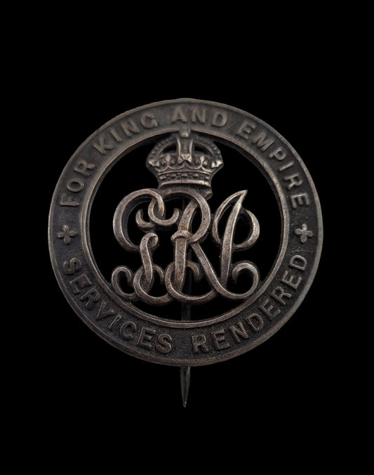 WW1 Canadian Silver War (Services Rendered) Badge (C44074)