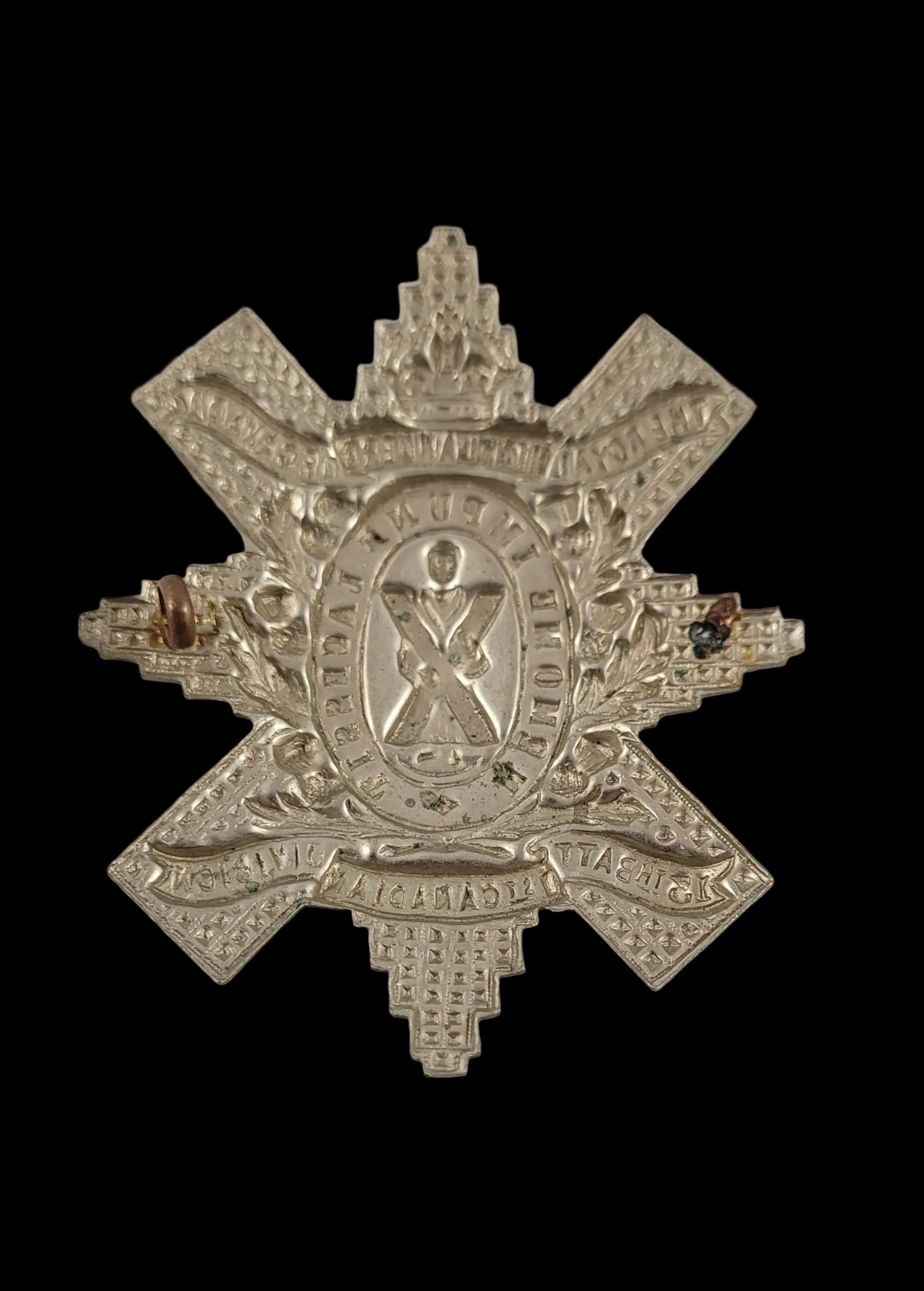 WW1 Cap Badge to the Black Watch (Royal Highland Regiment) of Canada Obverse