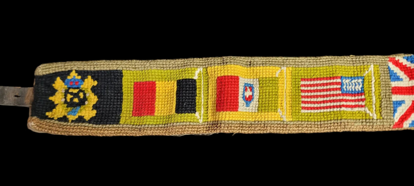 WW1 Embroidered Souvenir Webbing Belt