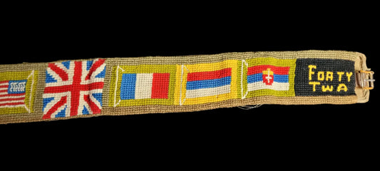 WW1 Embroidered Souvenir Webbing Belt