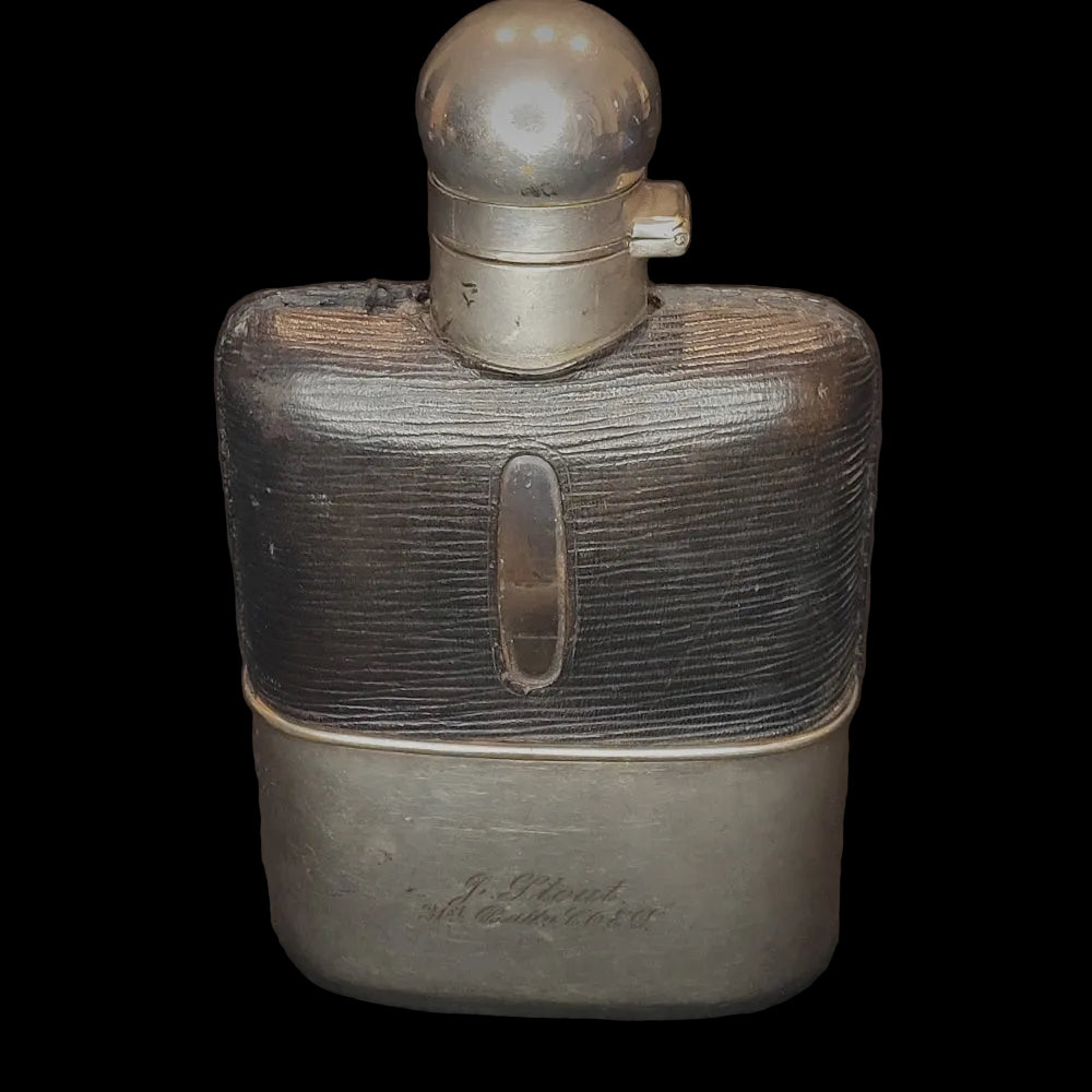 WW1 Hip Flask Engraved to Joseph William Stout, 31st  Battalion (Alberta)