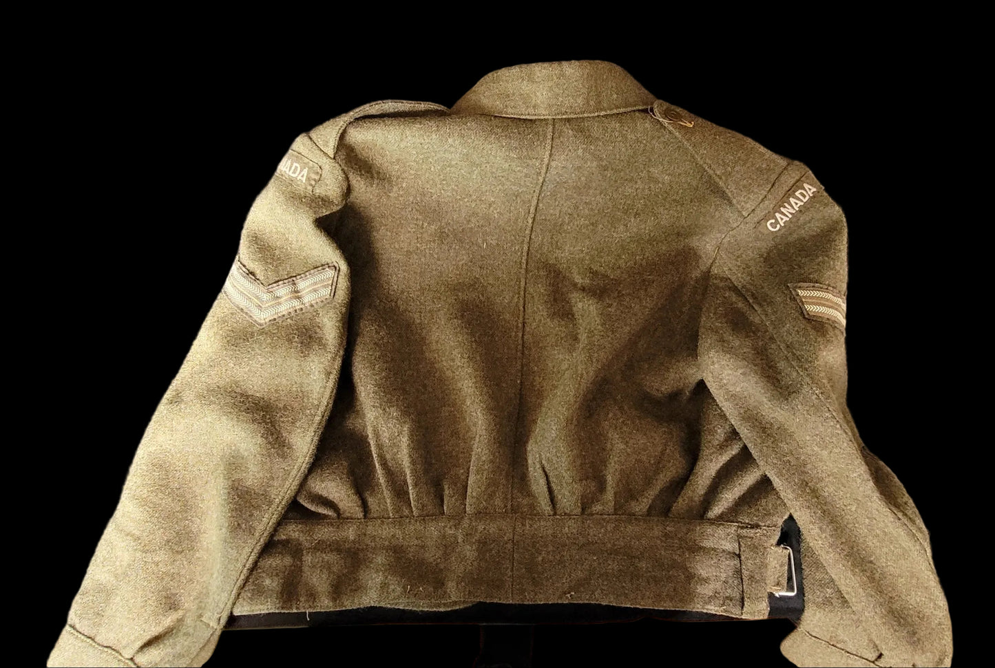 WW2 - Canadian Battle Dress with Corporal Rank back