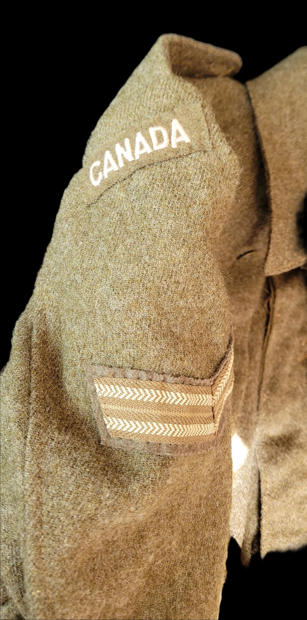 WW2 - Canadian Battle Dress with Corporal Rank left sleeve