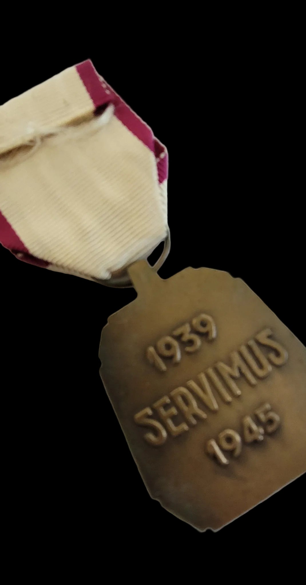 WW2 Air Raid Defense Metal 1939-1945, Belgium back