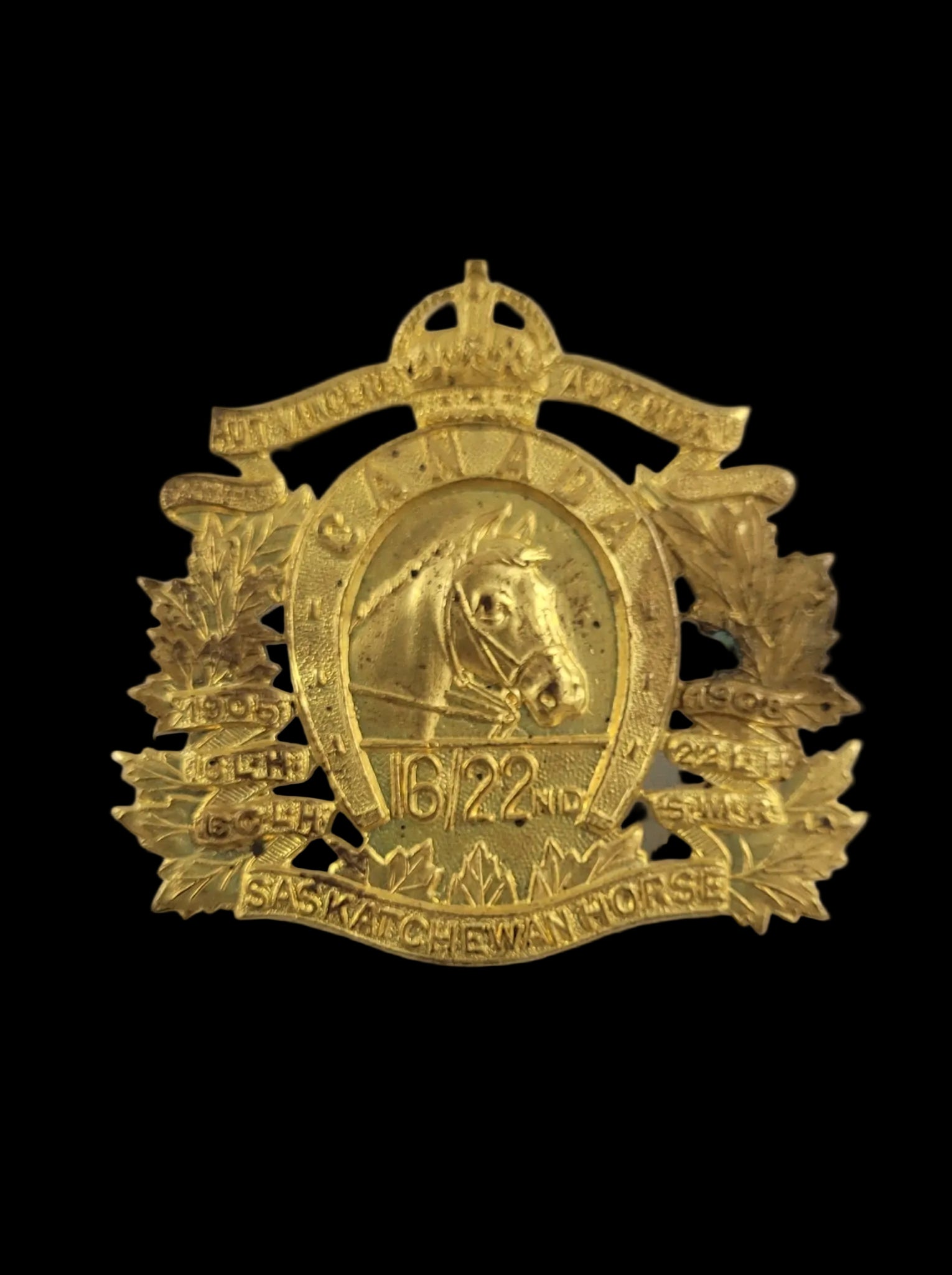 WW2 Cap Badge to the 16th/22nd Saskatchewan Horse