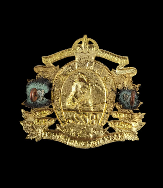 WW2 Cap Badge to the 16th/22nd Saskatchewan Horse Obverse