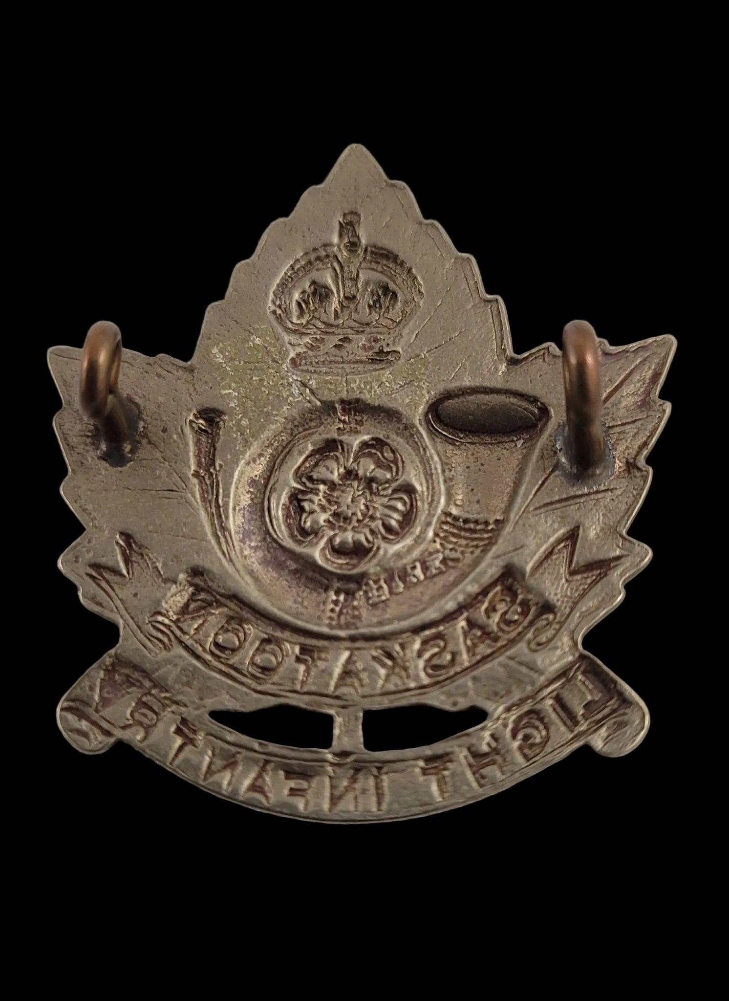 WW2 Cap Badge to the Saskatoon Light Infantry Obverse