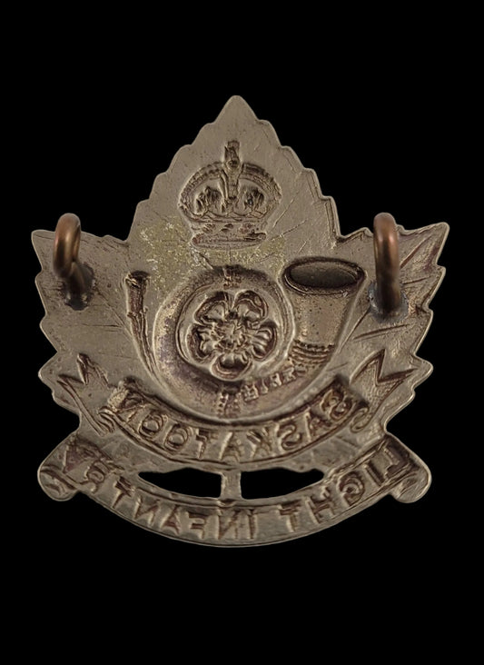 WW2 Cap Badge to the Saskatoon Light Infantry Obverse