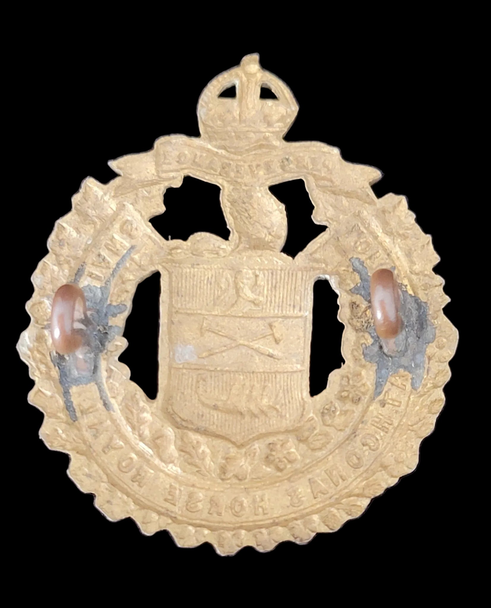 WW2 Collar Badge to the Lord Strathcona's Horse (Royal Canadians) obverse