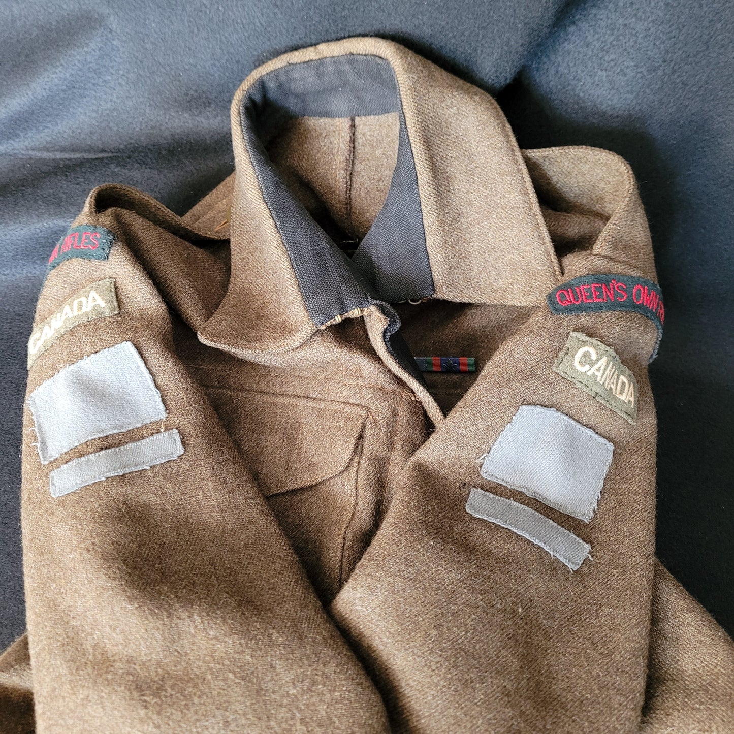 WW2 Queen's Own Rifles Battle Dress - Named to Rifleman Gordon Dickinson